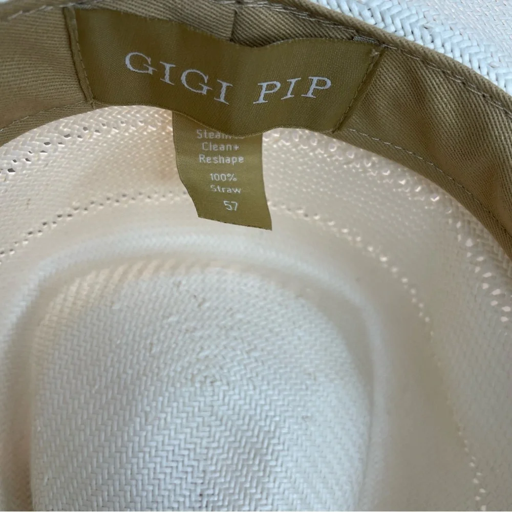 Gigi Pip ARLO RANCHER FEDORA STRAW HAT in White​